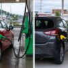 マツダ2のガソリン車とディーゼル車の選択をイメージした画面